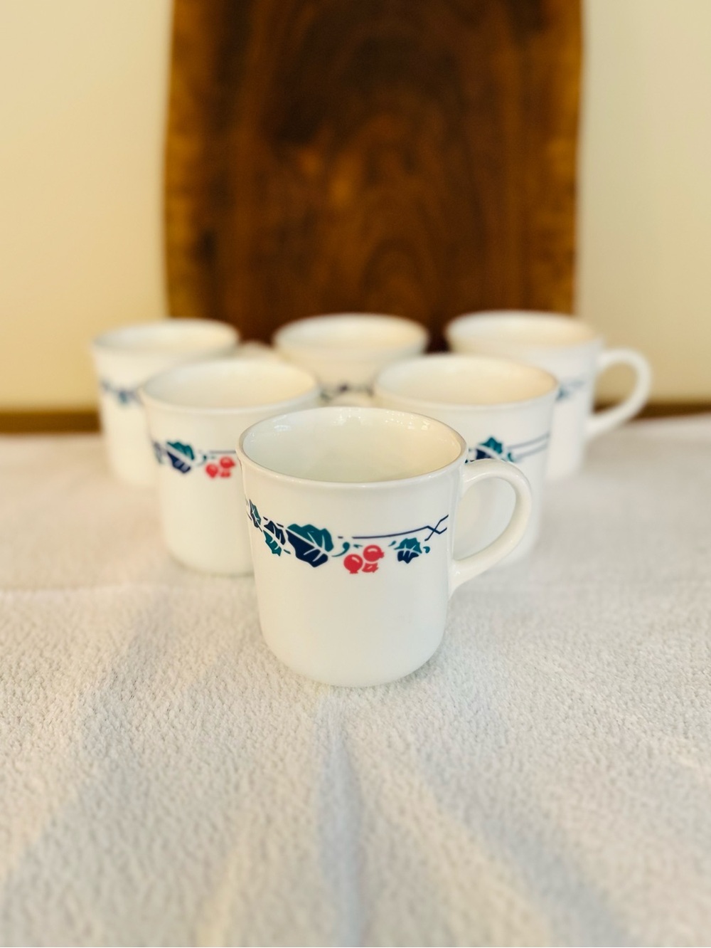Corning Intrigue Mug Set Of 6, Vintage, Excellent Condition, Corning USA